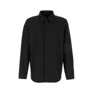 Gucci Men Black Gg Cotton Shirt